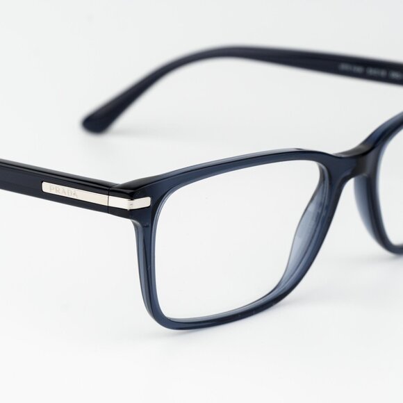 Prada Men Eyeglasses Blue Crystal Square Unisex PR14WV 08Q1O1 BRAND NEW - Picture 6 of 10